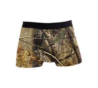 Boxer pour homme - Sous-vêtement extensible doux et confortable - Motif branche morte, Noir , M
