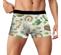 Boxer pour Homme,sous-vêtements pour Hommes 3D imprimés numériques Respirants Tendance Jour de la Saint-Patrick Etat Neuf pour Homme catégorie sous-vêtements Masculins (Brown, M)