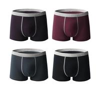 Boxer pour homme ultra absorbant en coton anti-fuite, lavable et réutilisable, 4 pièces., XXXXL