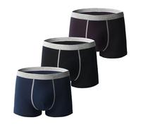 Boxer pour homme ultra absorbant pour incontinence, sous-vêtement absorbant, lavable, confortable, anti-fuite, réutilisable, 3 pièces - B, L