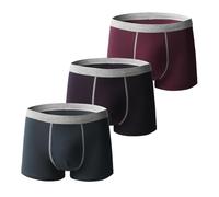 Boxer pour homme ultra absorbant pour incontinence - Sous-vêtements absorbants - Lavables - Confortables - Anti-fuites - Réutilisables (3 pièces-H, XL)