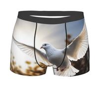 Boxer pour Homme White Dove Flying in The Sun Caleçon Boxeur Doux sous-Vêtement Élégant Boxeur Extensible pour Adaptés À Toutes Occasions Petit Ami Anniversaire
