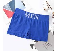 Boxer Pour Hommes,Sous-Vêtements Avec Lettres Imprimées,Doux,Respirant,Élastique,2022 - Type Bleu-Weight 50-80kg