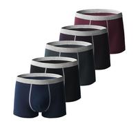 Boxer pour hommes ultra-absorbants pour incontinence, sous-vêtements réutilisables pour incontinence lavables, confortables, anti-fuites, 2025, 5 pièces - A, L