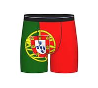 Boxer rafraîchissant pour homme Drapeau du Portugal Ultra doux Stretch Short pour homme, petit ami, papa, Noir , XL