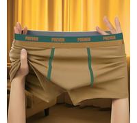 Boxer respirant de couleur unie pour homme avec pochette, tissu polyester élasthanne léger pour un usage quotidien (XXL jaune)