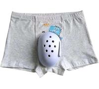 Boxer respirant Post Circoncision pour enfants, culotte de protection circoncision, pantalon de récupération chirurgicale, sous-vêtements de convalescence pour usage quotidien (gris, 130)