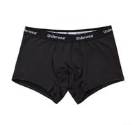Boxer respirant pour homme avec poche en U - Sous-vêtements doux et élastiques - Taille moyenne - Solide - Port quotidien - Confortable pour un style de vie actif - Noir blanc et bleu (L noir)