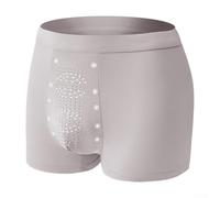 Boxer respirant pour homme en graphène, sous-vêtements sans traces, pour un style de vie actif et une relaxation à la maison (XL, gris)