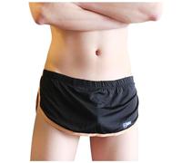 Boxer respirant pour homme - Tendance - Sans couture - Deux pièces - Pantalon d'intérieur avec intégré décontracté pour un confort tout au long de la journée, Noir , L