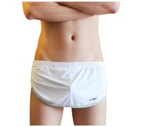 Boxer respirant pour homme - Tendance - Sans couture - Deux pièces - Pantalon d'intérieur avec intégré décontracté pour un confort tout au long de la journée, blanc, XL