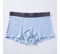 Boxer respirant sans couture pour homme avec poche ergonomique offrant un soutien (bleu XL)