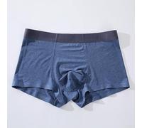 Boxer respirant sans couture pour homme avec poche ergonomique offrant un soutien (taille XXL, bleu foncé)