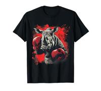 Boxer Rhino avec Gants de Boxe, Kickboxing drôle T-Shirt