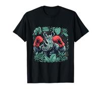 Boxer Rhino avec Gants de Boxe, Kickboxing drôle T-Shirt