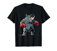 Boxer Rhino avec Gants de Boxe, Kickboxing drôle T-Shirt