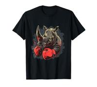 Boxer Rhino avec Gants de Boxe, Kickboxing drôle T-Shirt