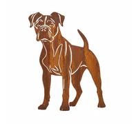 Boxer rouille décoration chien figurine rouille décoration de jardin extérieu...