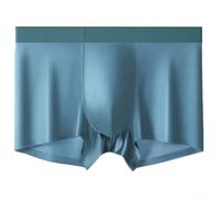 Boxer sans couture en soie glacée pour homme - Sous-vêtements de sport respirants et style de vie actif (3XL) - Bleu