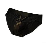 Boxer sans couture Ice Silk pour homme fin respirant (Noir 3XL)