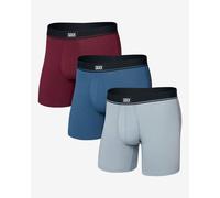 Boxer SAXX Essential Cotton blanc bleu rouge (3 unités) - M