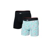 Boxer saxx vibe xtra fly pack de 2 drinko flamingo bleu noir homme
