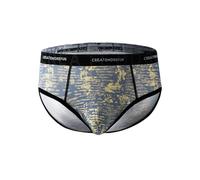 Boxer Sexy Homme,Catégorie sous-vêtements Masculins Titre Produit Lingerie décontractée pour Hommes en Soie glacée Respirante Grande Taille Peau Douce Confort Moderne et Tendance (Grey, XL)