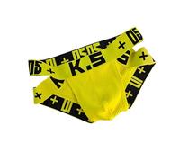 Boxer Sexy Homme-sous-vêtements pour Hommes, Slips Sexy Taille Basse, Confortables, à Quotidien, sous-vêtements de Sport décontractés avec imprimé Lettre pour l'été (Yellow, S)