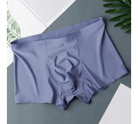 Boxer simple mais confortable en soie glacée pour homme, parfait pour dormir ou se détendre (gris foncé)