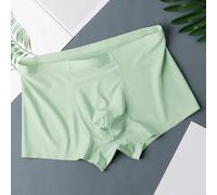 Boxer simple mais confortable en soie glacée pour homme, parfait pour dormir ou se détendre (taille L, vert clair)