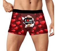 Boxer St Valentin Homme Boxer Hommes Fantaisie Calecon Personnalise Homme Coton Caleçon Drole Culotte Dentelle Jockstrap Ouvert Devant Gay Sexy Érotique Cadeau Saint Valentin Cadeaux Couple