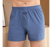 Boxer standard pour homme avec tissu en coton et taille élastique uniforme (bleu XXL)