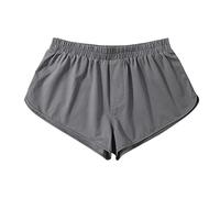 Boxer taille basse pour homme - Coupe ample - Tissu doux respirant - Léger et confortable - Avec taille élastique - Anti-frottement - Minimalisme - Pour se détendre, gris foncé, XL