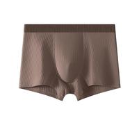 Boxer tendance et tendance pour homme - Confortable - Pour l'été - Style décontracté - Avec entrejambe double couche - Tissu respirant - Doux et confortable - Sous-vêtements respirants, O Marron., XXL