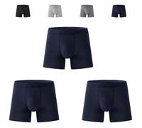 Boxer Ultra-Absorbant Pour Homme, Sous-VêTement Lavable Et Anti-Fuites, Protection 60 Ml (Bleu 3 pièces,3XL)