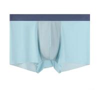 Boxer ultra fin en soie glacée sans couture pour homme avec matériau respirant et coin plat pour tous les jours (bleu clair)