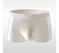 Boxer uni pour homme avec mélange de satin de soie glacée pour couvrir la lumière et réguler la température (2XL, blanc)