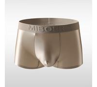 Boxer uni pour homme avec mélange de satin de soie glacée pour couvrir la lumière et réguler la température (XL gris)