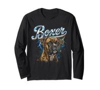 Boxer Vintage années 90 pour Amoureux des Chiens et des années 80 Manche Longue