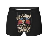 Boxer vintage My Grandpa Is Not Just a Veteran He's My Hero pour garçons hommes, ultra doux et respirant, sous-vêtements Style901, Blanc 0., M