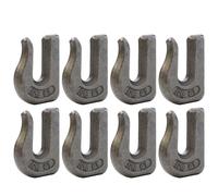 Boxer Weld On 5/16 Crochet de chaîne de préhension G70 forgé - Crochets robustes à bords biseautés pour une charge de travail facile de 2,1 kg (lot de 8)