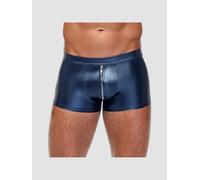 Boxer zip métallique bleu