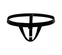 Boxers Bague en silicone souple et hautement élastique pour hommes avec taille basse Type Culotte Ensemble de culottes Pantalons à anneaux Sous-vêtements pour hommes Vêtements amusants, Noir , M