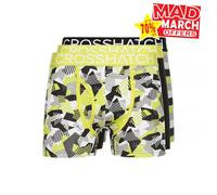 Boxers De Mode Pour Hommes En Paquet De 3 Crosshatch Crystaline Verts