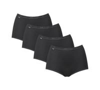 Sloggi Culotte taille haute Basic+ Maxi Femme Noir 44 (Taille fabricant 42) Lot de 4