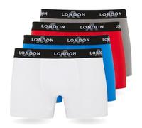 Boxers FM London lot de 4/8 pour hommes avec ceinture élastique - Boxers doux pour hommes