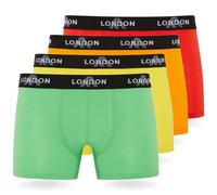 FM London Boxers (Lot de 4/8) pour Hommes Shorts, Néon Assorti (4 unités)