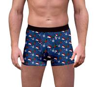 Boxers Homme, Culottes ImpriméEs Taille Mi-Haute sous-VêTements Doux Et Respirants avec Ceinture éLastique Confortable IdéAles pour Les FêTes De Fin D'AnnéE IdéAles pour Les FêTes
