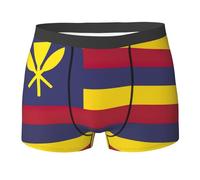 Boxers Homme Drapeau du Royaume D'Hawaï Boxers À Jambe | Sous vêtements Sans étiquette Stretch Trunk caleçons pour Usage quotidien Fitness Sport
