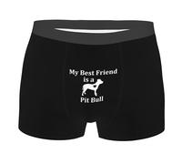 Boxers Homme Extensible Boxers Mon Meilleur Ami Est Un Pitbull. Confortable Boxer Homme pour Quotidien Été S